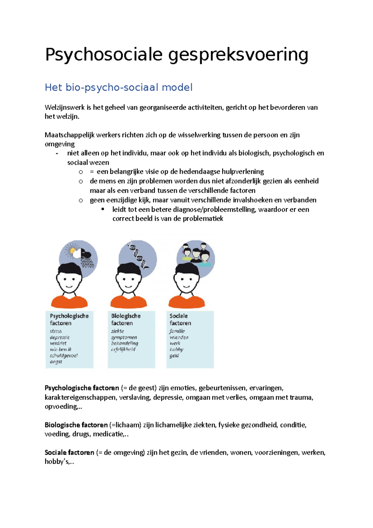 Psychosociale Gespreksvoering Maatschappelijk Werk - Psychosociale ...