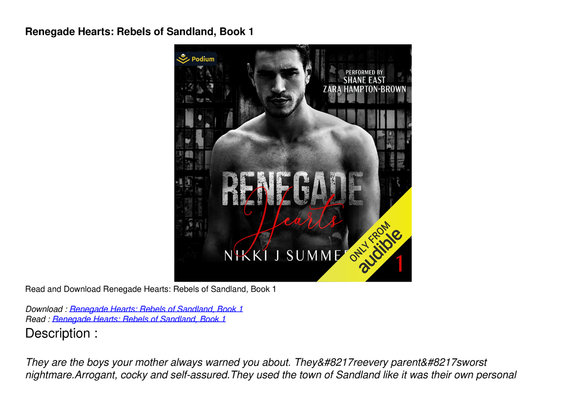 [PDF READ ONLINE] Renegade Hearts: Rebels of Sandland, Book 1 ...