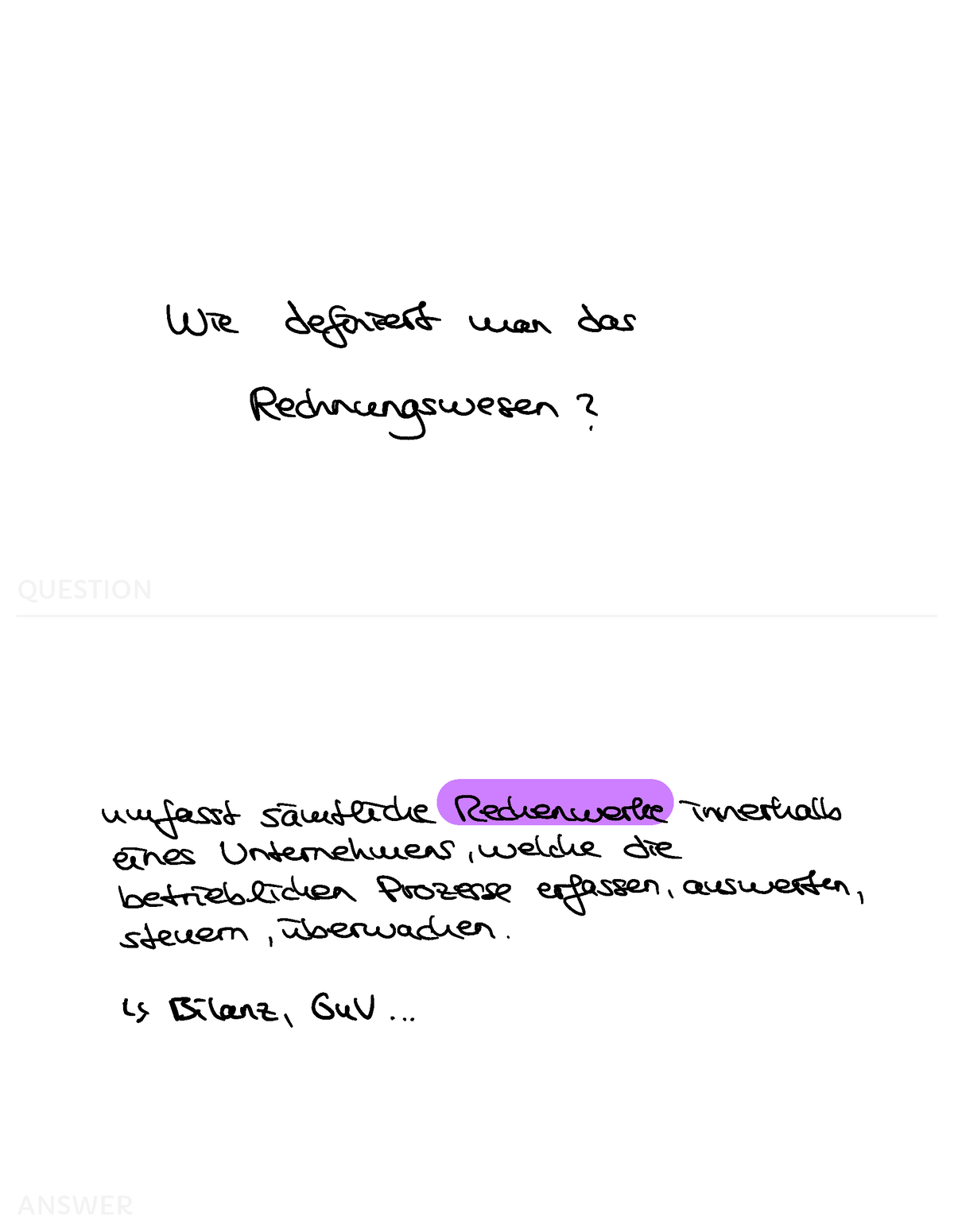 BWL B.1 Grundlagen Lernkarteien - QUESTION Wie Definiert Man Das ...