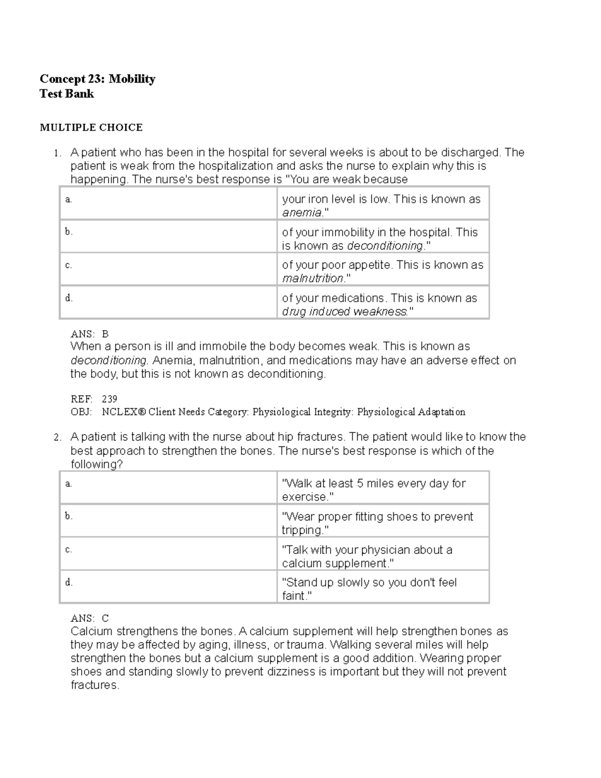 Concept 23 mobikity - lecture notes - Concept 23: Mobility Test Bank ...