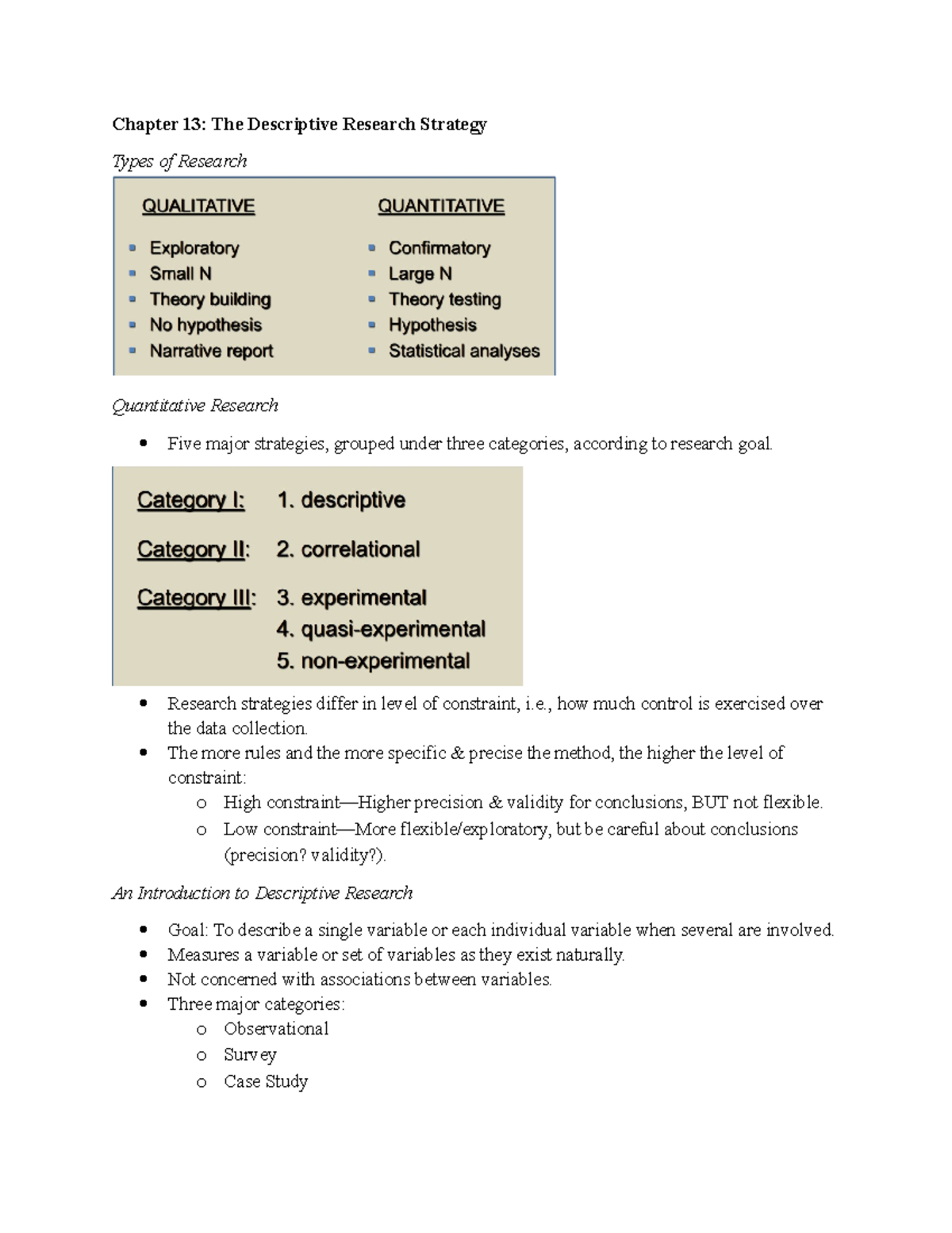 PSYC 310 Chapter 13 - Chapter 13: The Descriptive Research Strategy ...