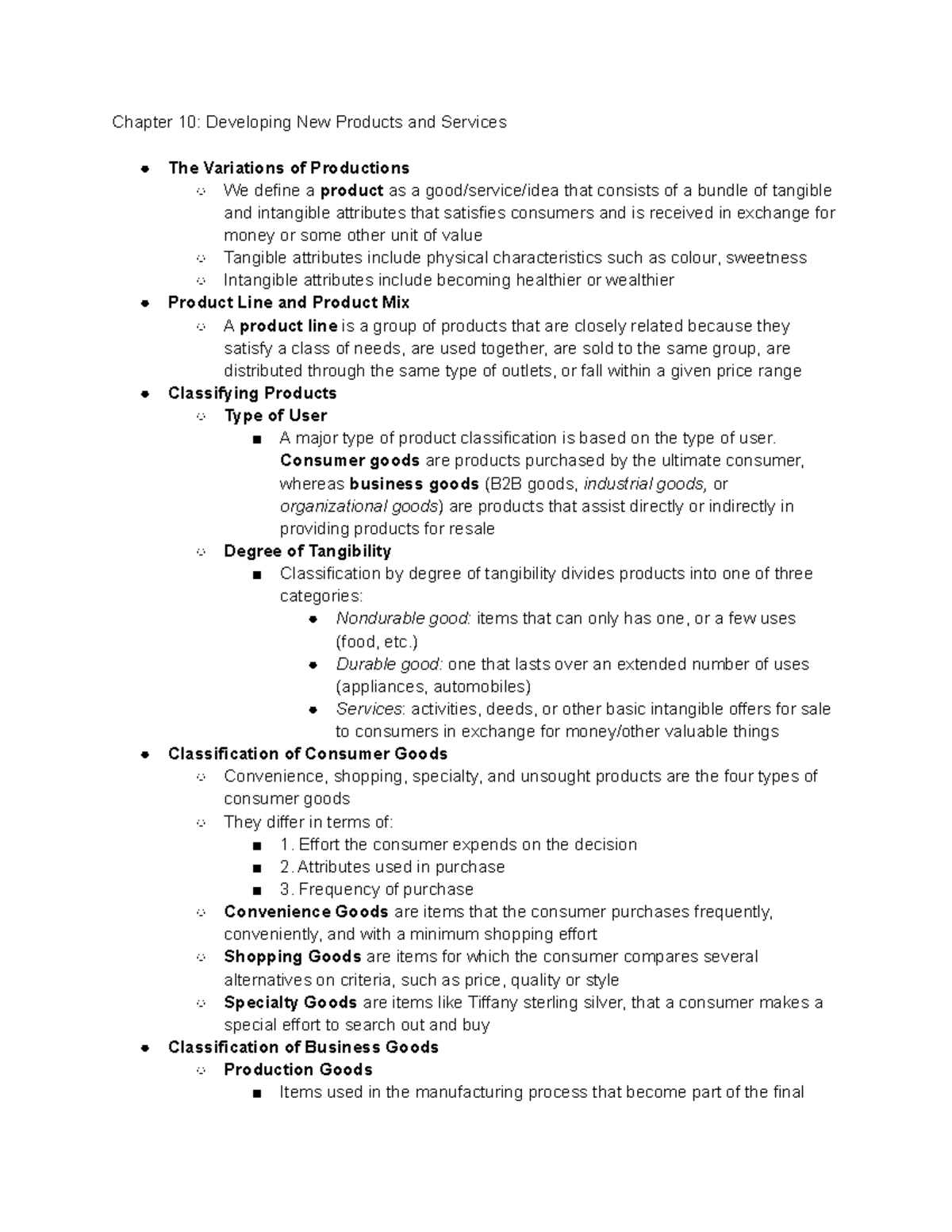 Chapter 10 Developing New Products and Services - Chapter 10 ...