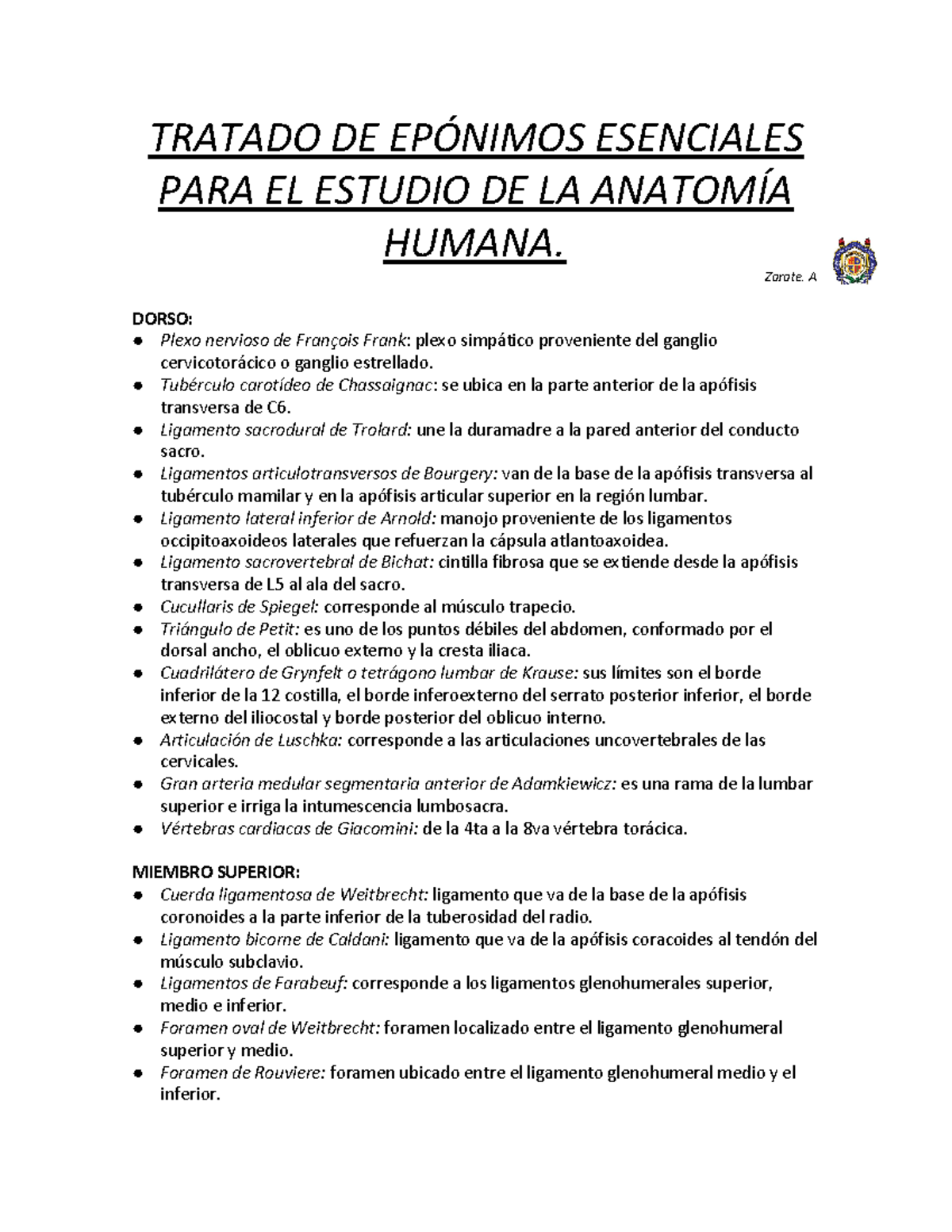 EPÓ Nimos - TRATADO DE EPÓNIMOS ESENCIALES PARA EL ESTUDIO DE LA ...