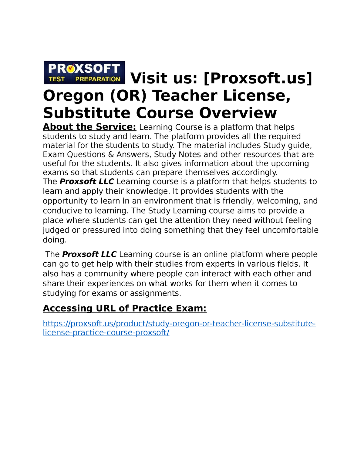 Oregon OR Teacher License Substitute Practice Course Visit Us   Thumb 1200 1553 