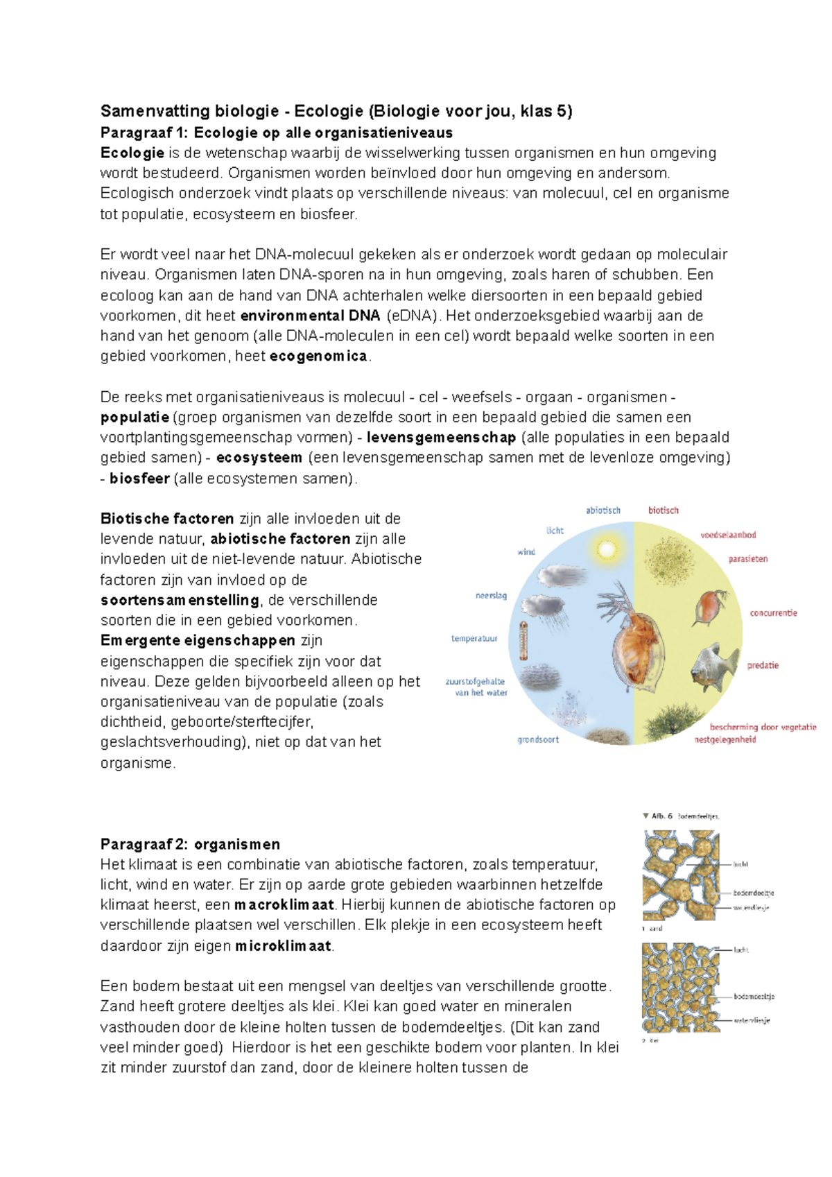 Samenvatting Biologie - Ecologie (Biologie Voor Jou, Klas 5) - Google ...