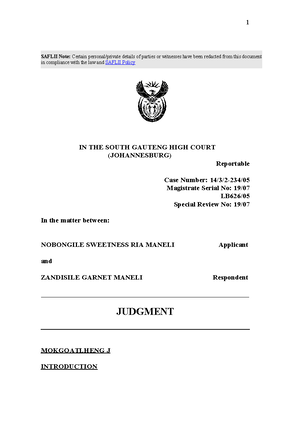 RC19 Family Advocate Annexure A - ANNEXURE A (REGULATION 2 OF THE ...