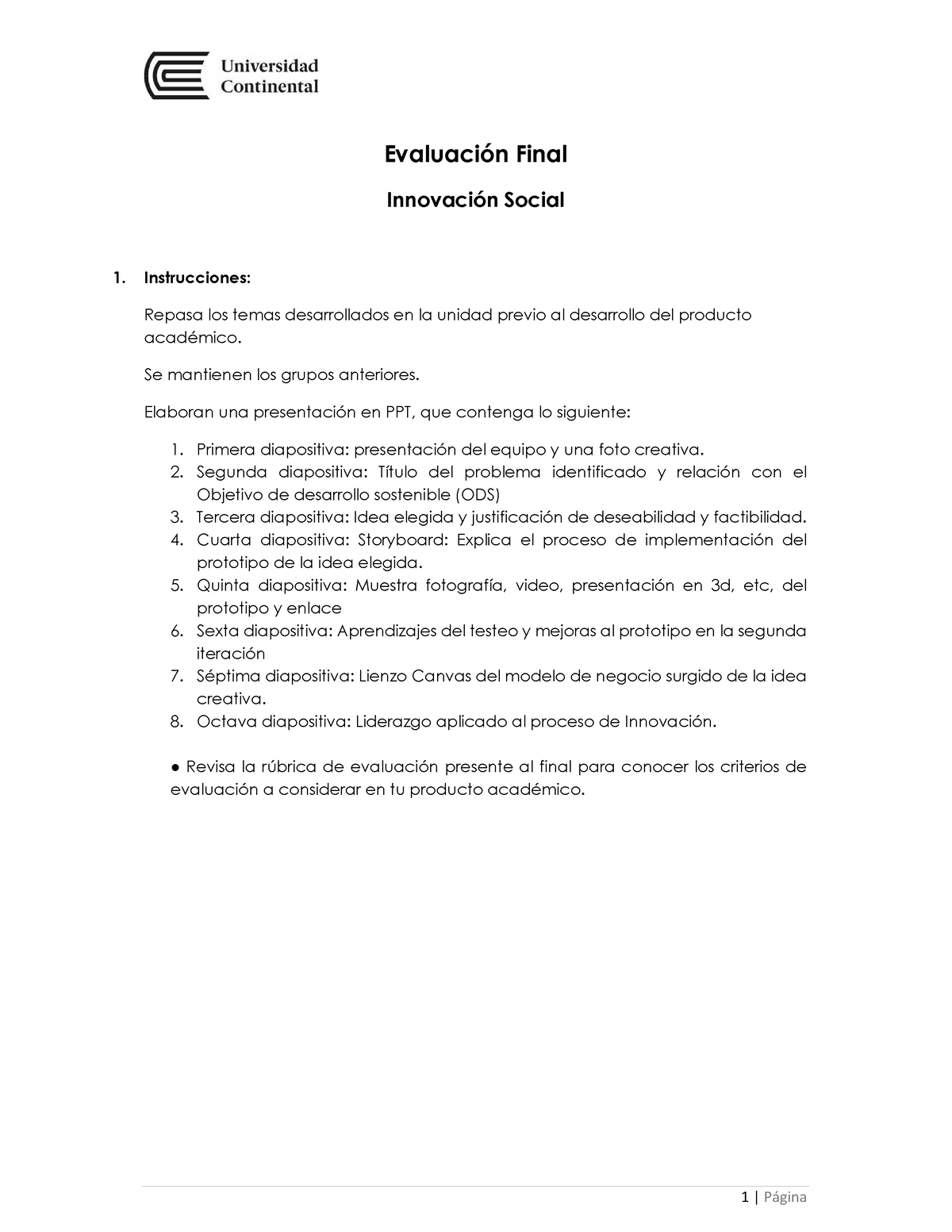 Evaluación Final Innovación Social Semipresencial - 1 | Página ...