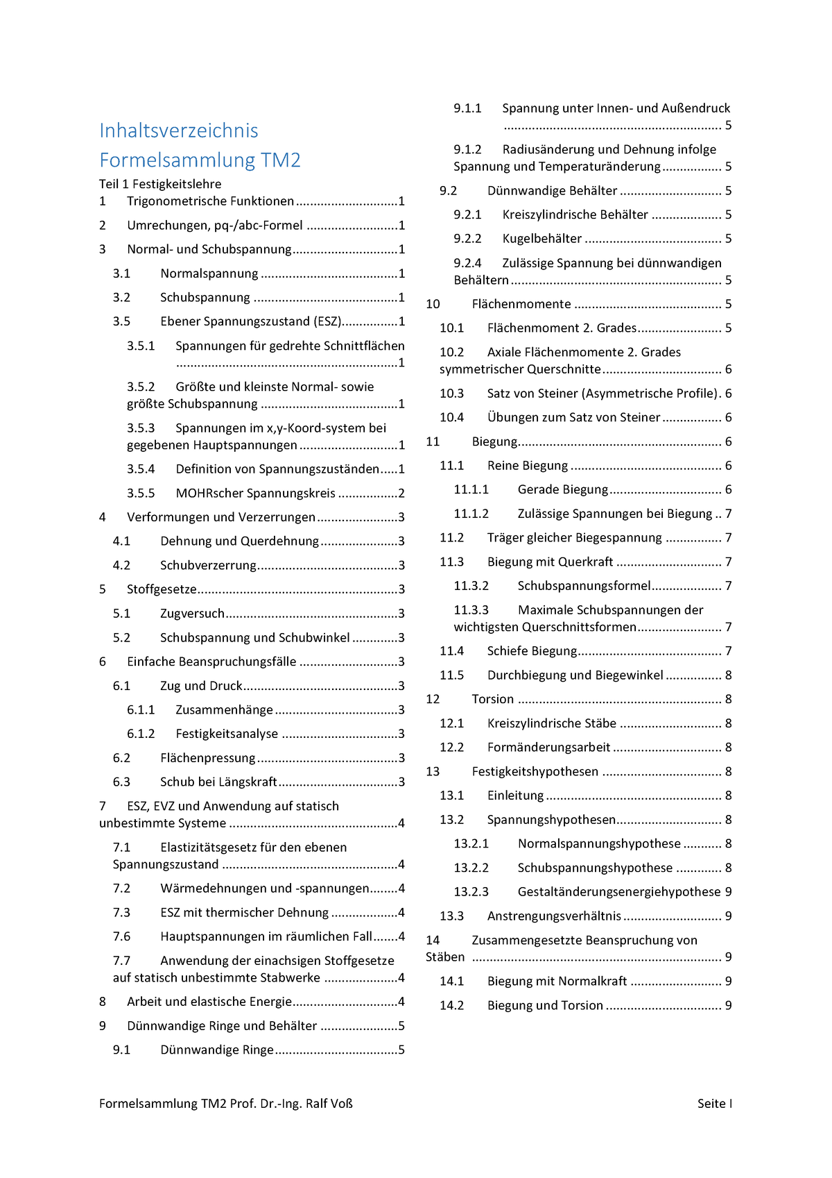 Formelsammlung TM2 Komplett - Formelsammlung TM2 Prof. Dr.-Ing. Ralf ...