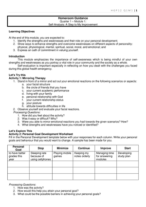 HG-G7 Module 2 RTP - Homeroom Guidance - ` Homeroom Guidance Quarter 1 ...