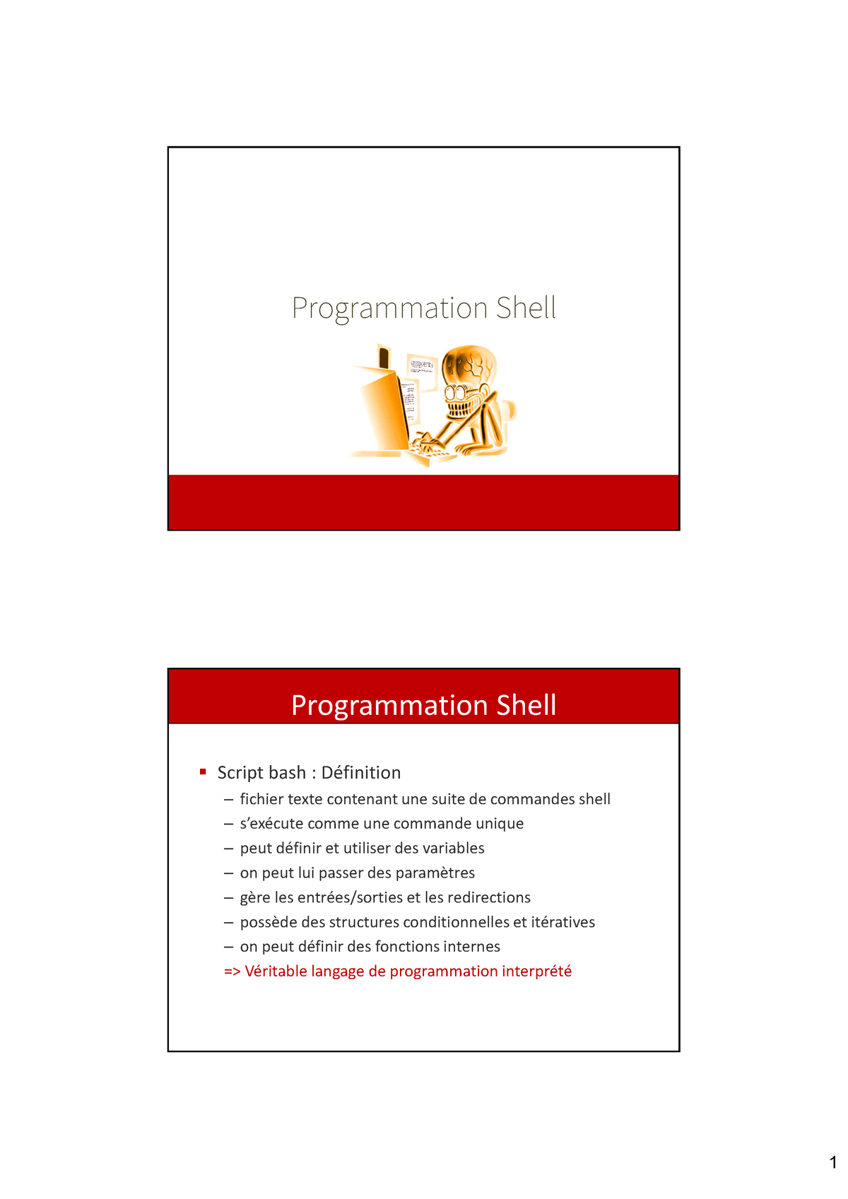 Programmation Shell - Cours Et Tps Système D'exploitation ...