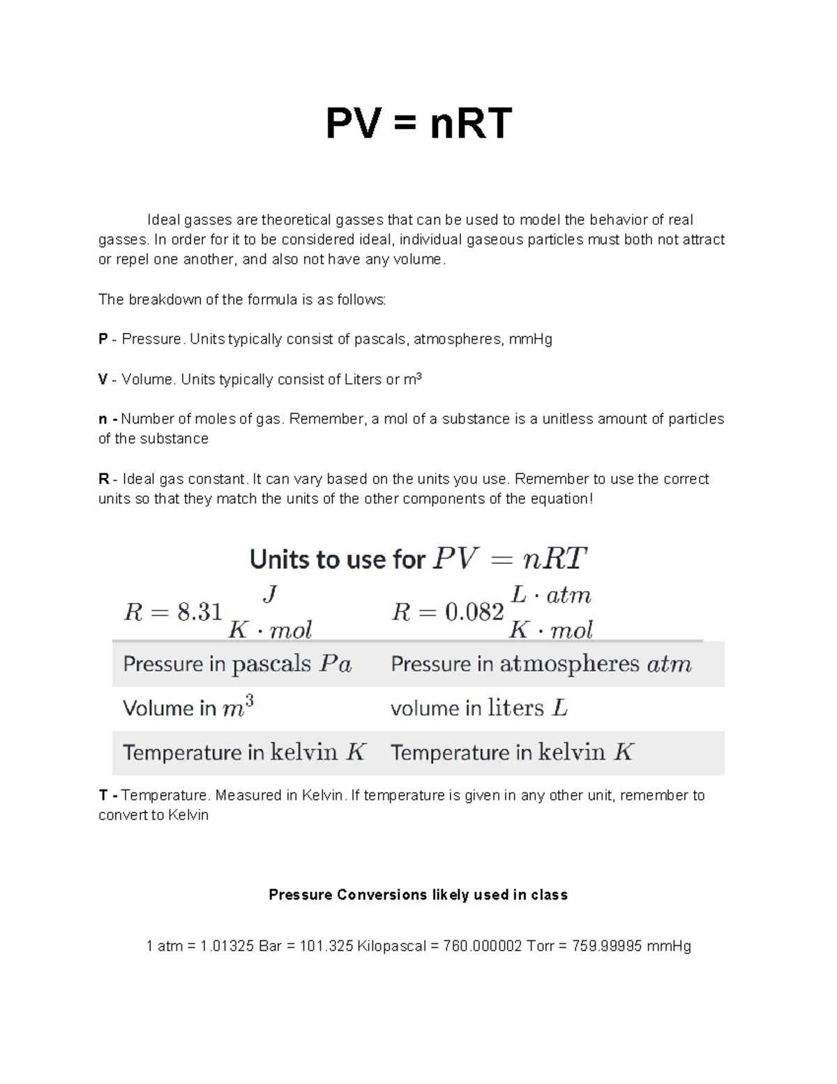 PV N RT And Combined Gas Law PV NRT Ideal Gasses Are Theoretical pv-n-rt-and-combined-gas-law-pv-nrt-ideal-gasses-are-theoretical