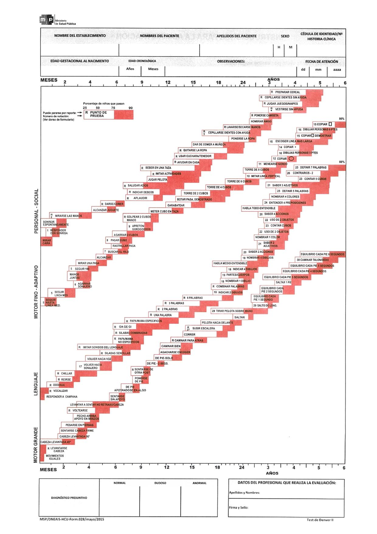 Form - TEST DE DENVER - PEDIATRIA - Studocu