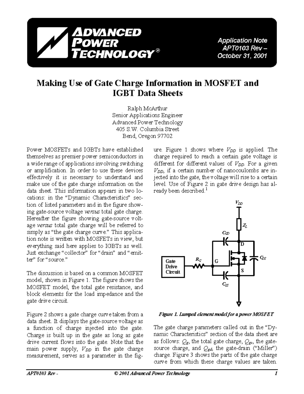 Gate charge - bitirme projesi - Making Use of Gate Charge Information ...