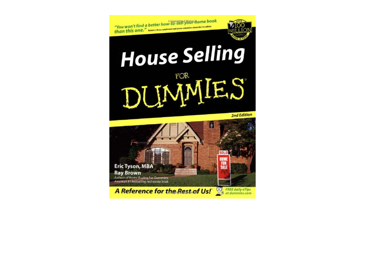 PDF Read Online House Selling For Dummies Full - Studocu