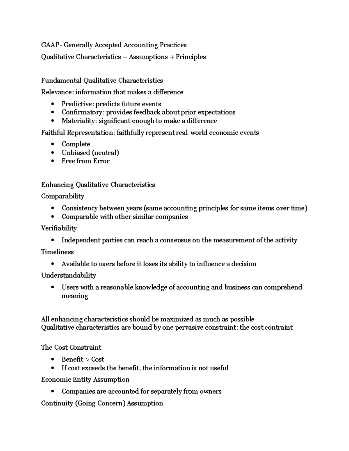ACCT Ch2 Notes - The Accounting Information System - GAAP- Generally ...