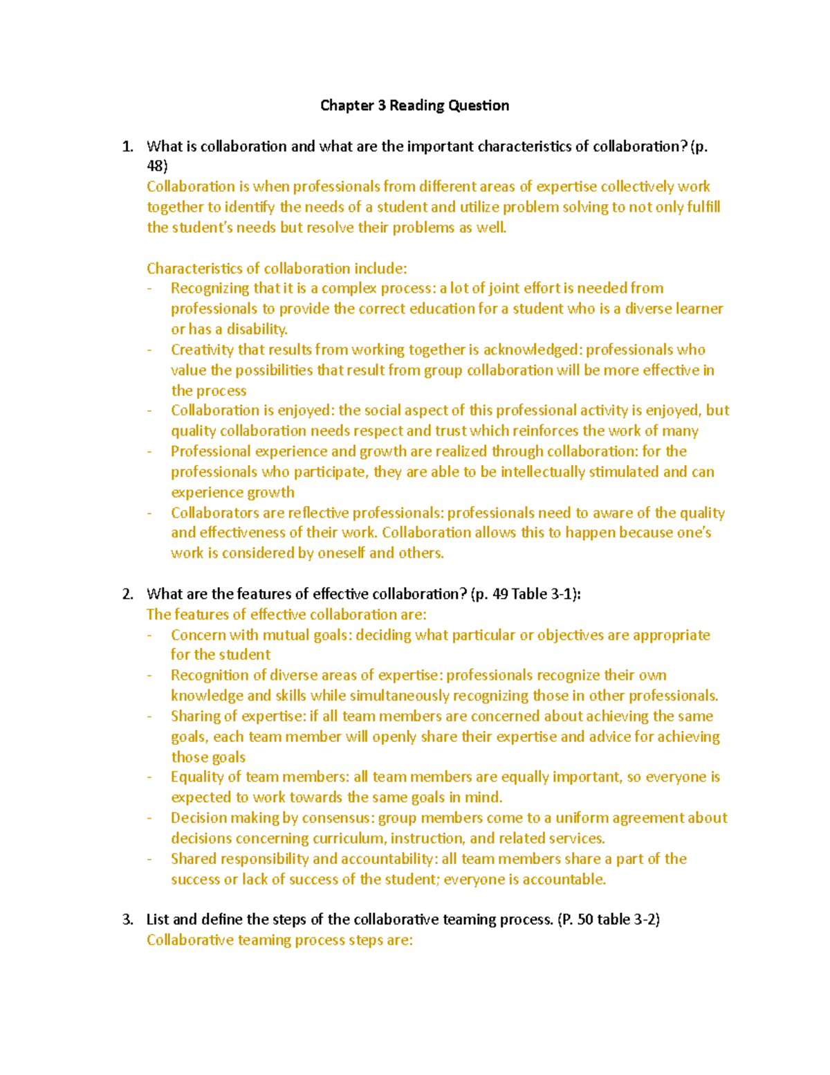 Chapter 3 Questions Fixed - Chapter 3 Reading Ques2on What is collabora ...