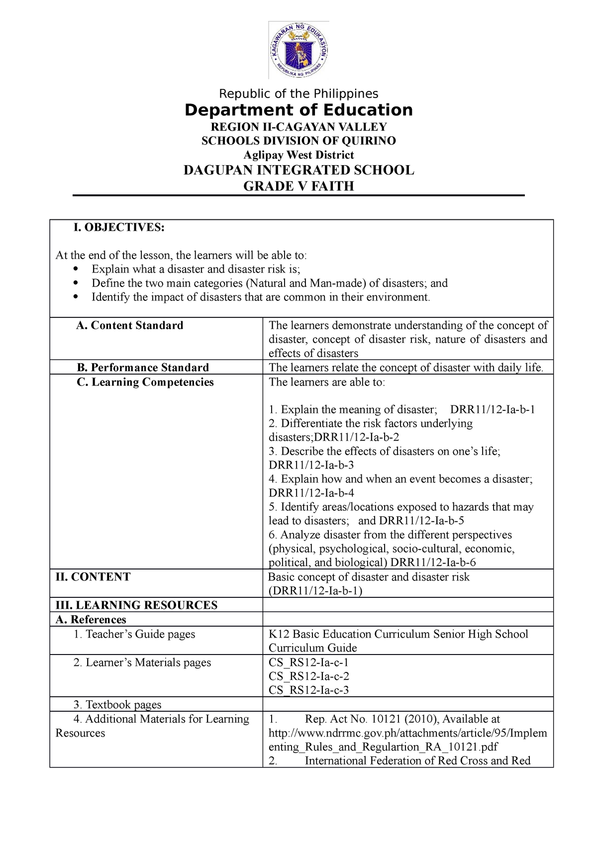 drr-integration-in-lesson-plan-in-summer-numerical-methods-ue-studocu