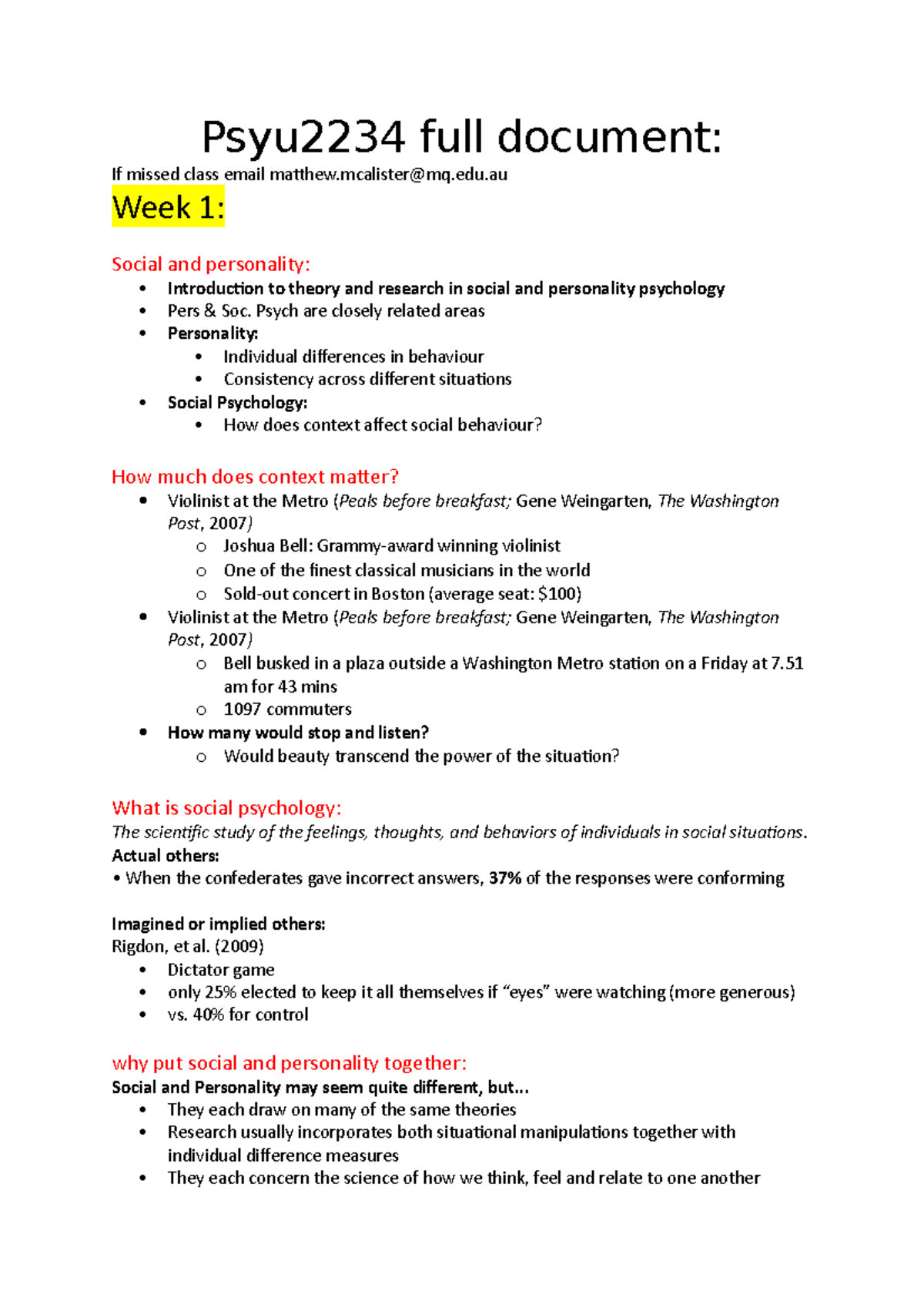 Psyu2234 Full Document - Psych Are Closely Related Areas Personality ...