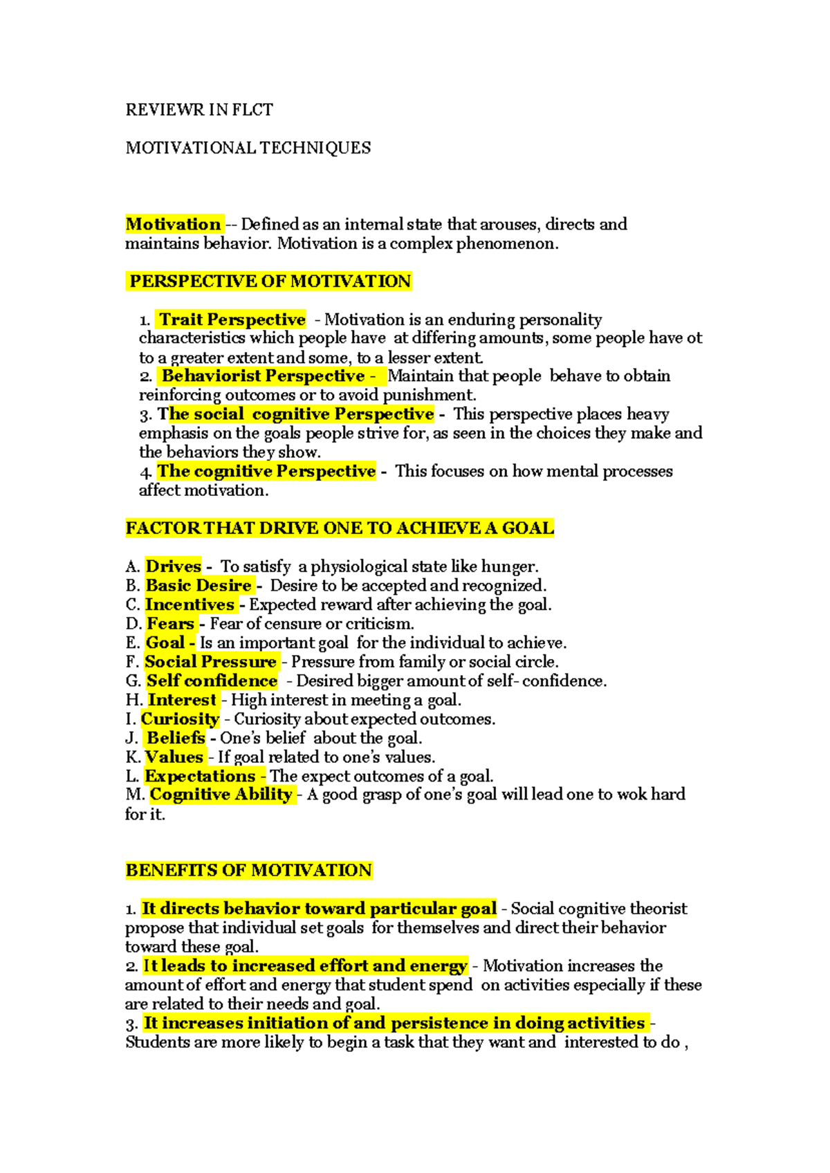 Reviewr IN FLCT - This is the module that help every students ...