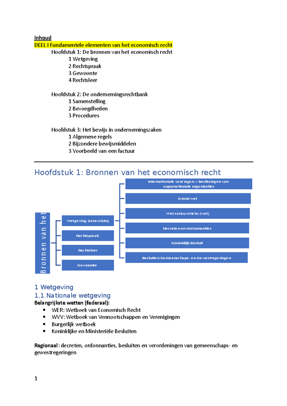 Deel 1 - Deel 1 - Inhoud DEEL I Fundamentele Elementen Van Het ...