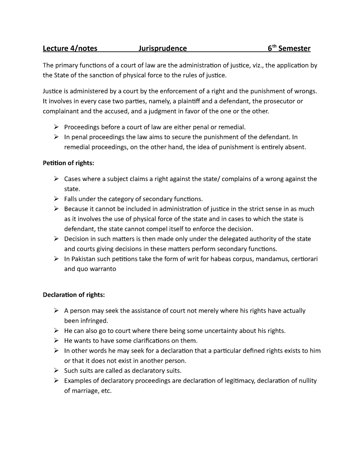 19-primary-and-secondary-functions-of-the-courts-lecture-4-notes