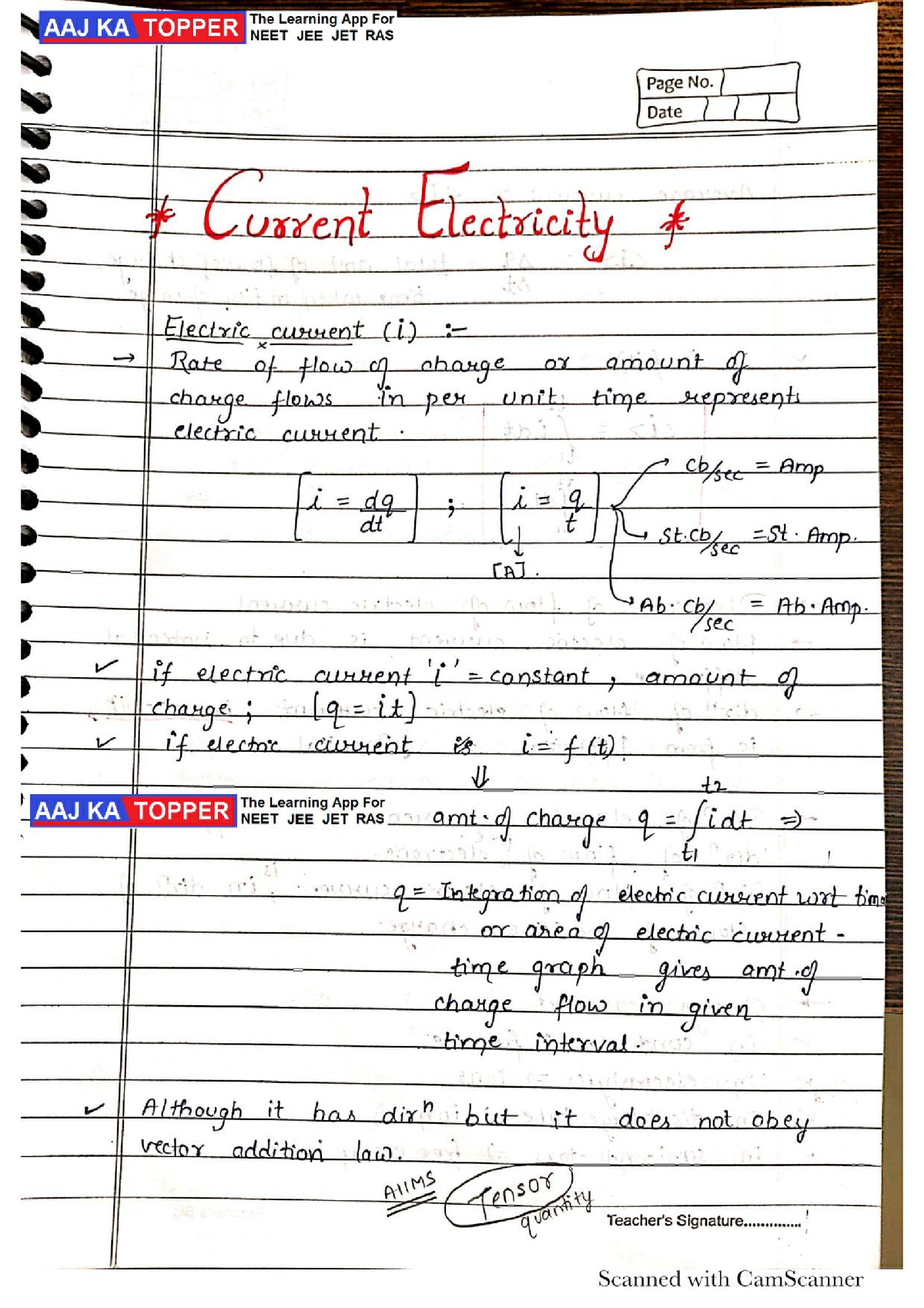 Current 01 - Physics - Studocu