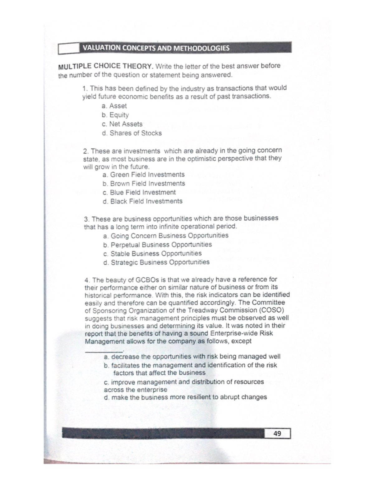 Valuation Concepts Accountancy Studocu