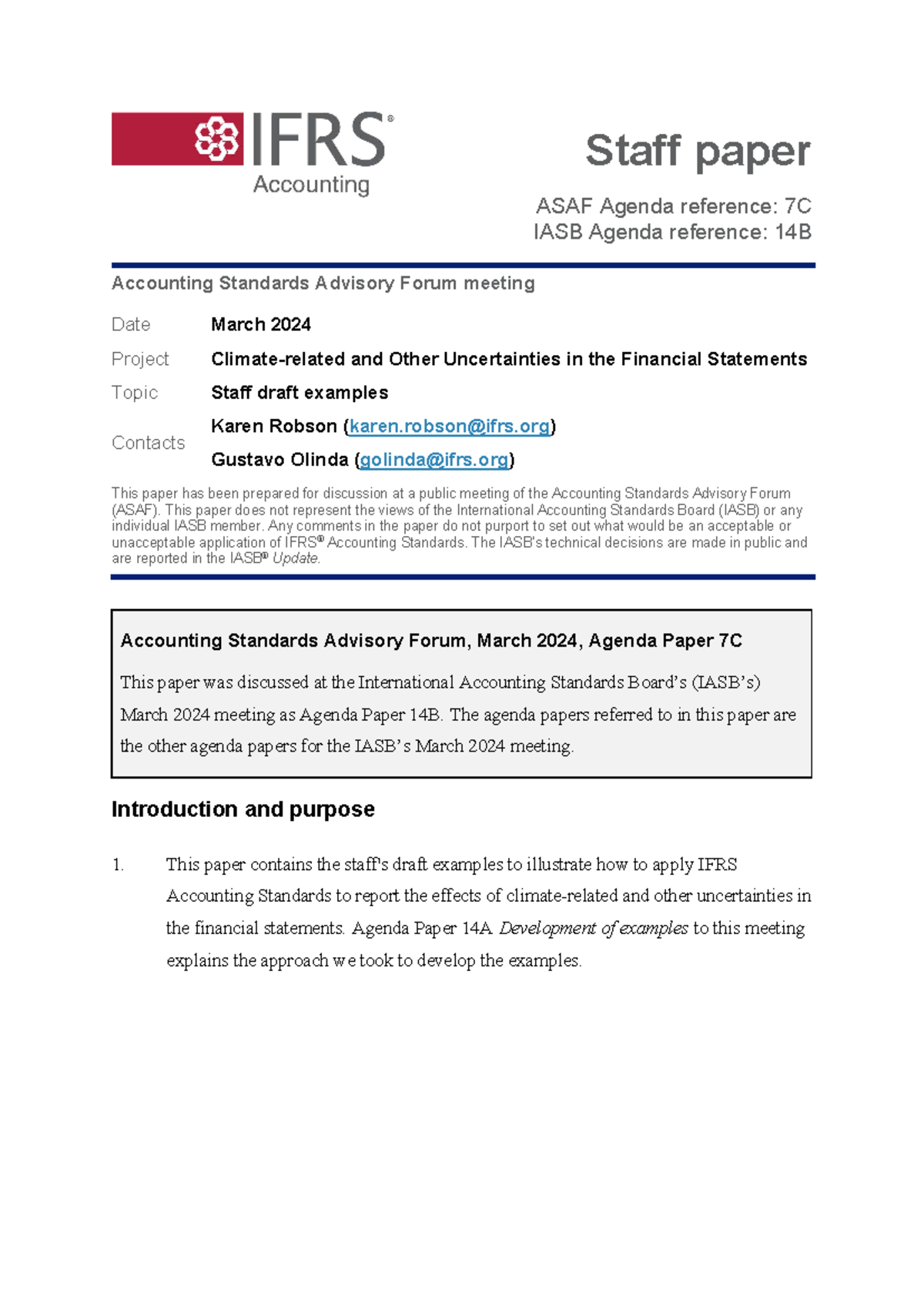 Ap7c iasb staff draft examples - ASAF Agenda reference: 7C IASB Agenda ...
