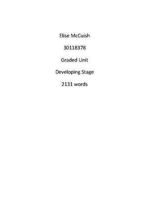Graded Unit Planning stage - Elise McCuish 30118378 Graded Unit ...