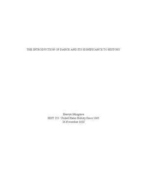 CHAP. 20 HIST 251 - Chapter 20 lecture notes of HIST 251. - CHAPTER 20 ...