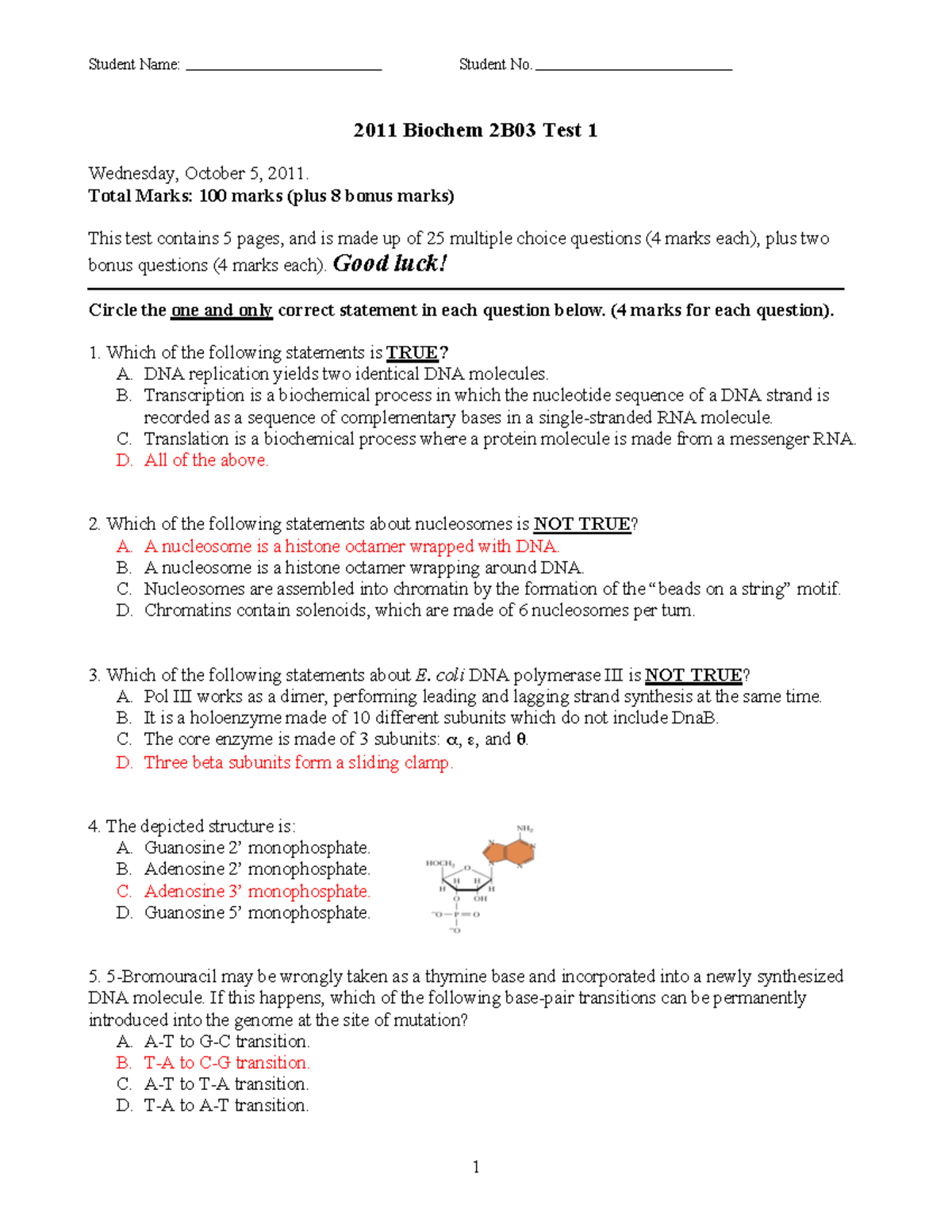 Test Final 1 October 2011 Questions And Answers Studocu