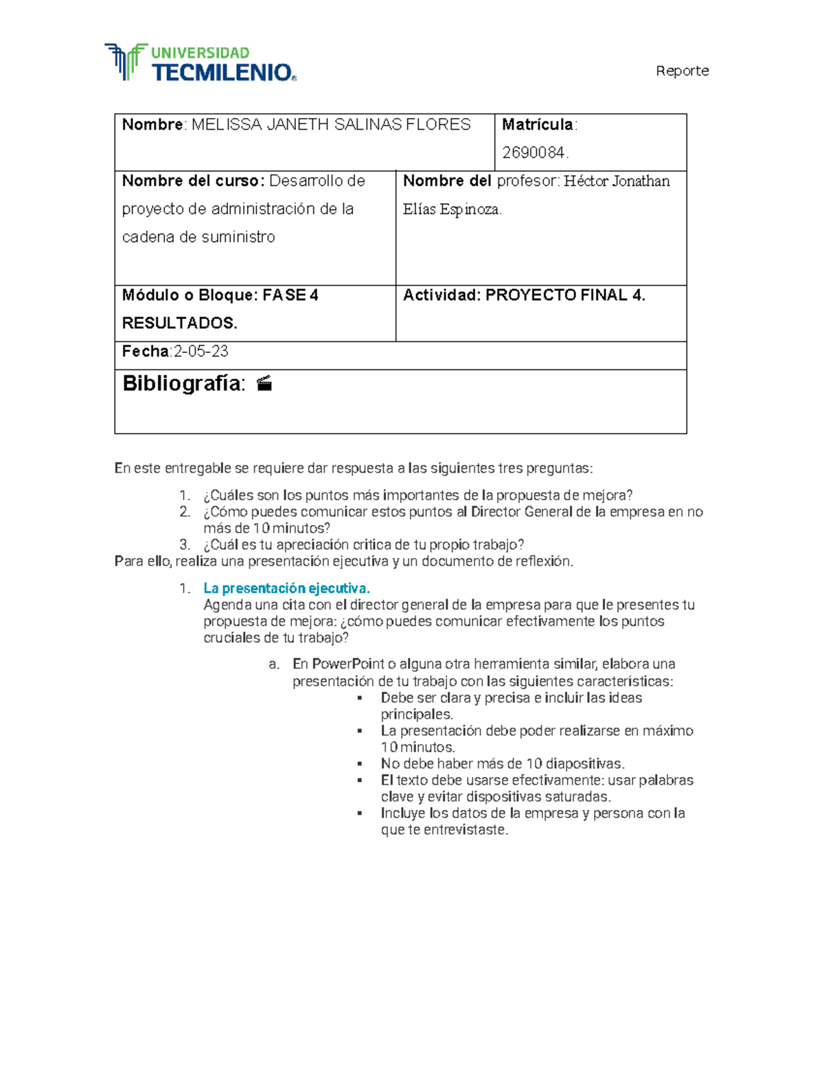 FASE 4 Proyecto Final 4 - Nombre: MELISSA JANETH SALINAS FLORES ...