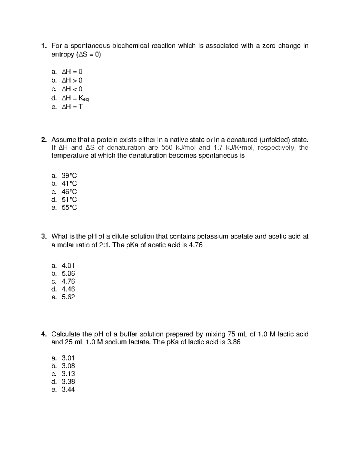 past-exam-questions-no-answers-1-for-a-spontaneous-biochemical