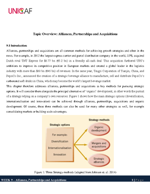 Week 2 - Topic Overview - Strategy and operation Notes - Topic Overview ...
