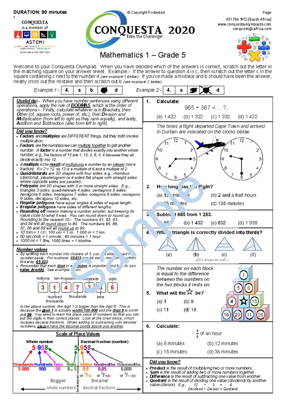 2020-Mathematics 1gr5 - DURATION: 90 minutes © Copyright Protected Page ...