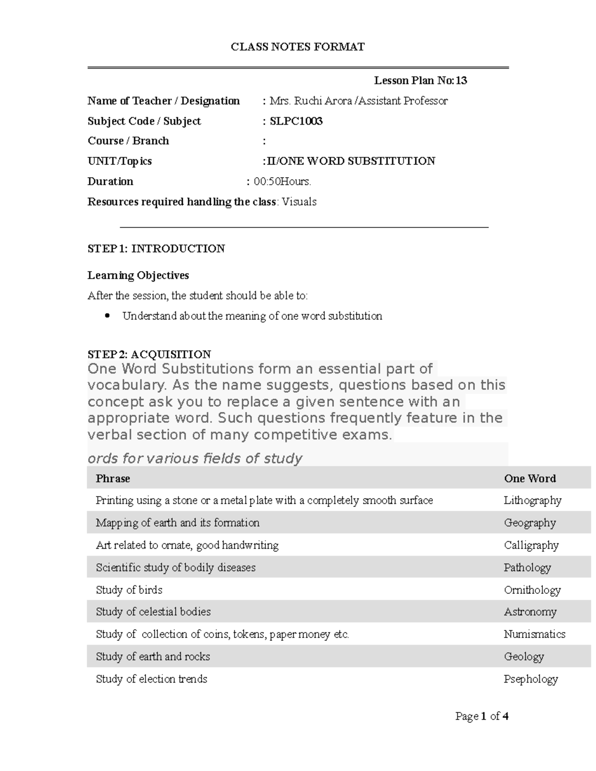 lp-11-one-word-substitution-class-notes-format-lesson-plan-no-name