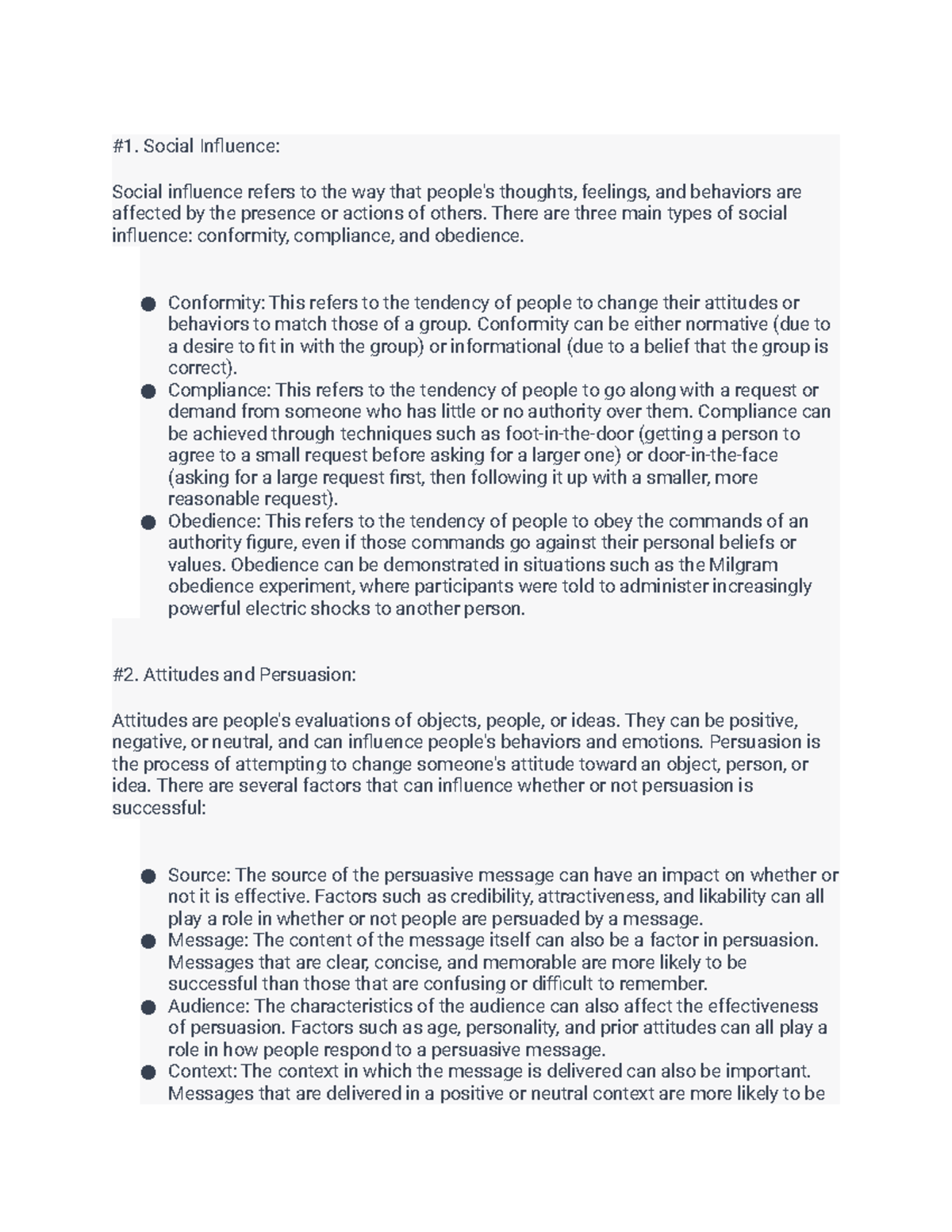 Topics in Social Psychology 1-2 - #1. Social Influence: Social ...