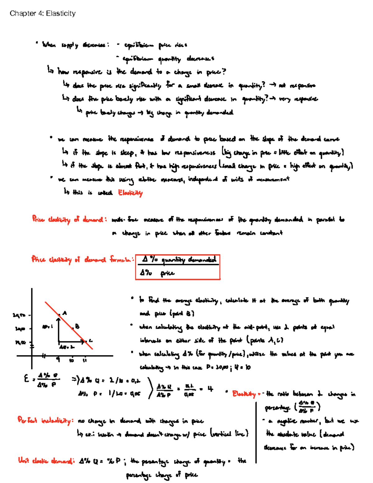 Chapter 4 Elasticity - Econ Notes From First Semester Readings For Econ ...