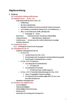 Abgabenordnung 04 - WS 2014/2015 - Abgabenordnung 04.12 Folie 85 1 ...