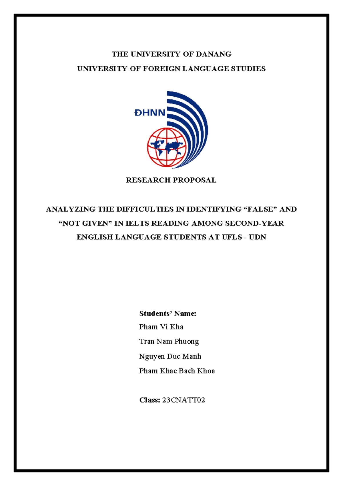 research proposal format university of malaya