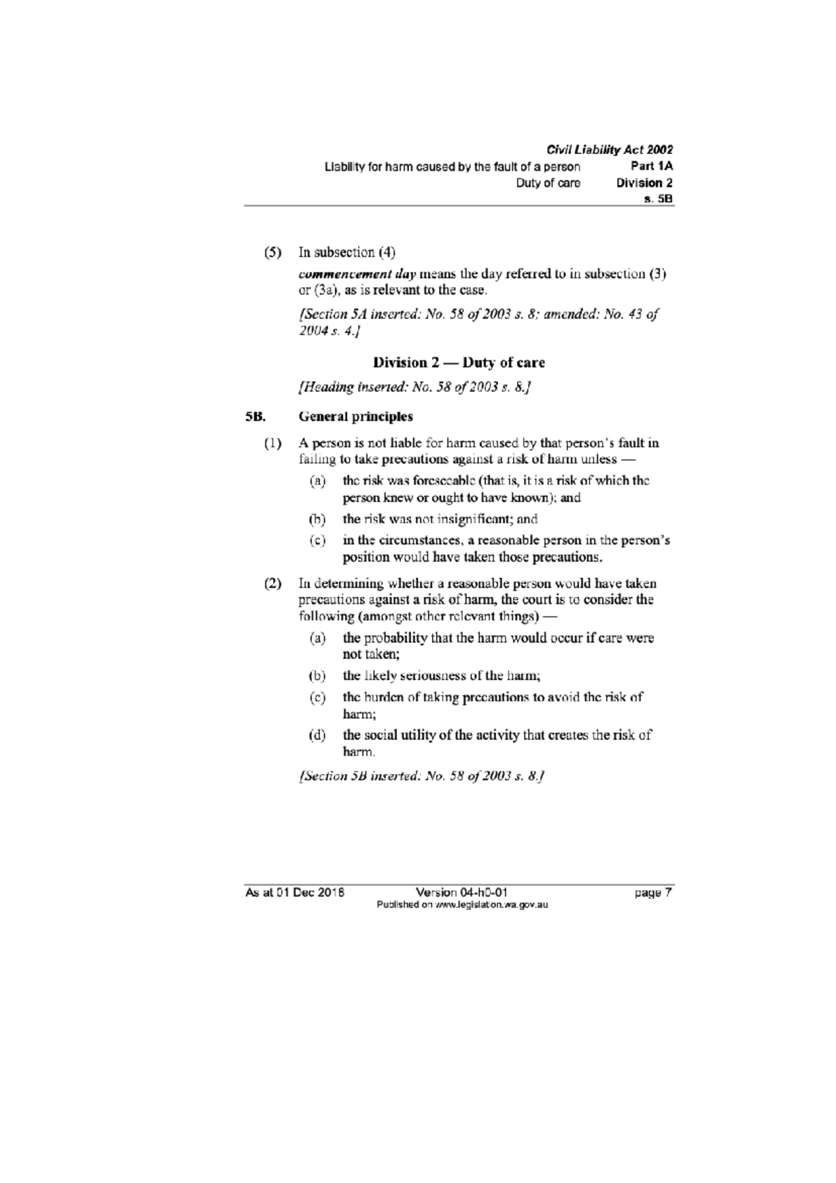 Cla Need To Know Sections - Laws1104 - Studocu