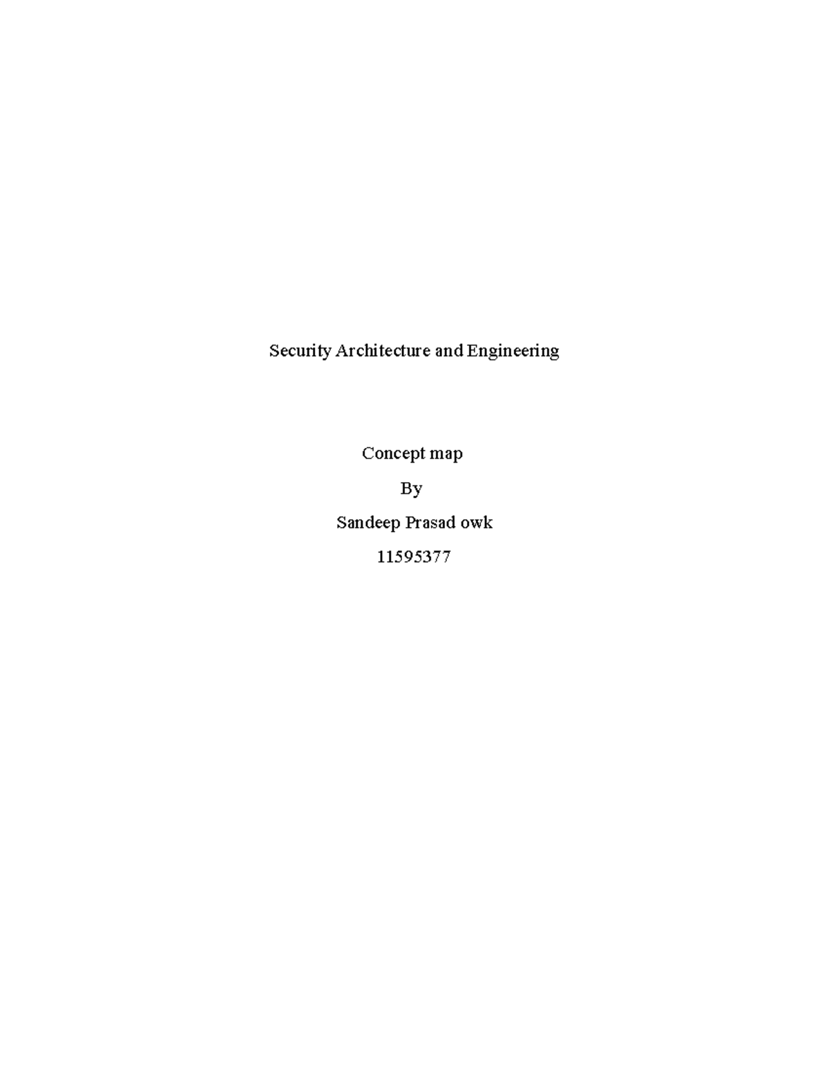 Cmap assignment -3 - concept - Security Architecture and Engineering ...