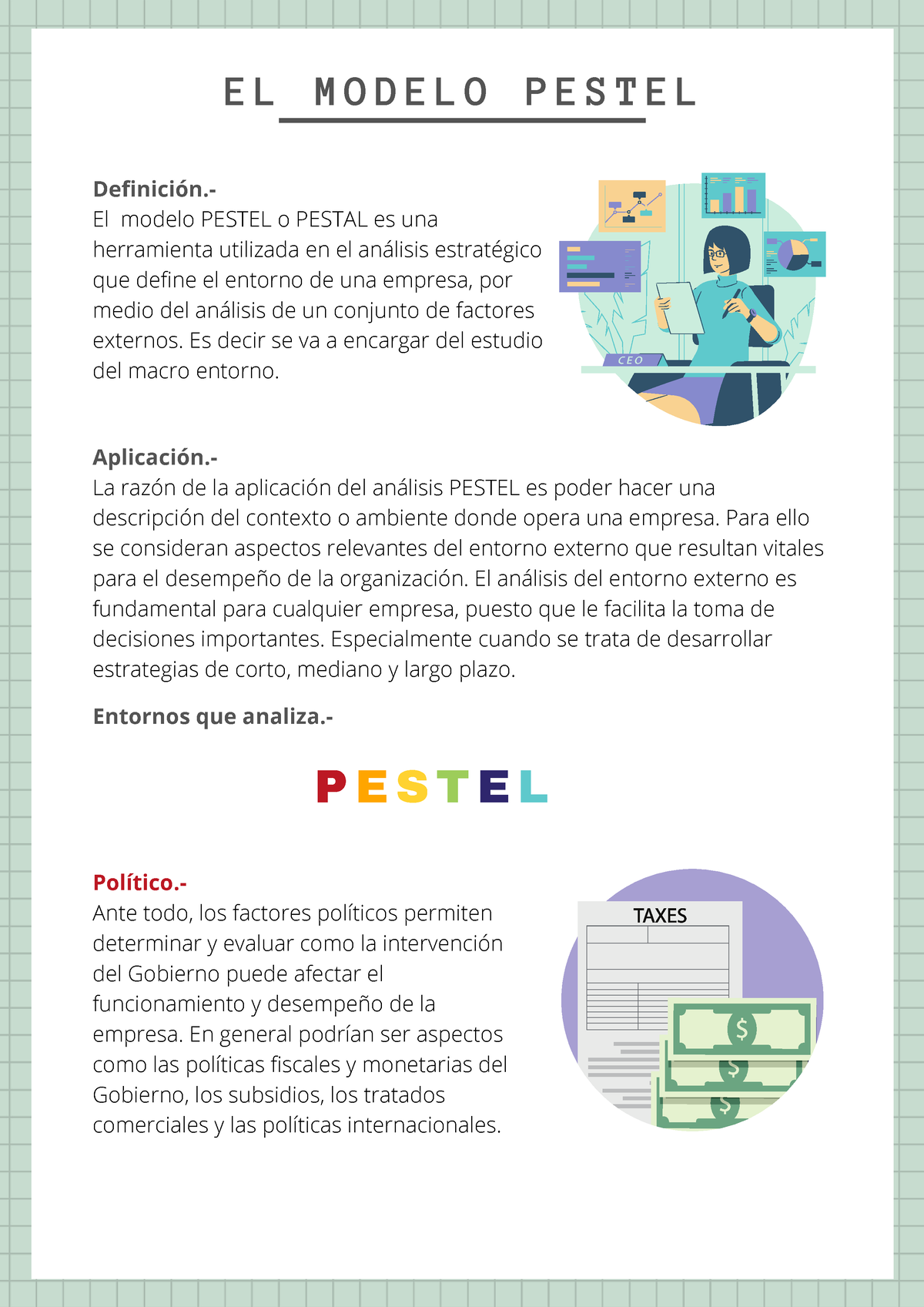 El modelo de análisis PEST, PESTEL O PESTAL para el estudio del  Macroentorno - EL MODELO PESTEL - Studocu