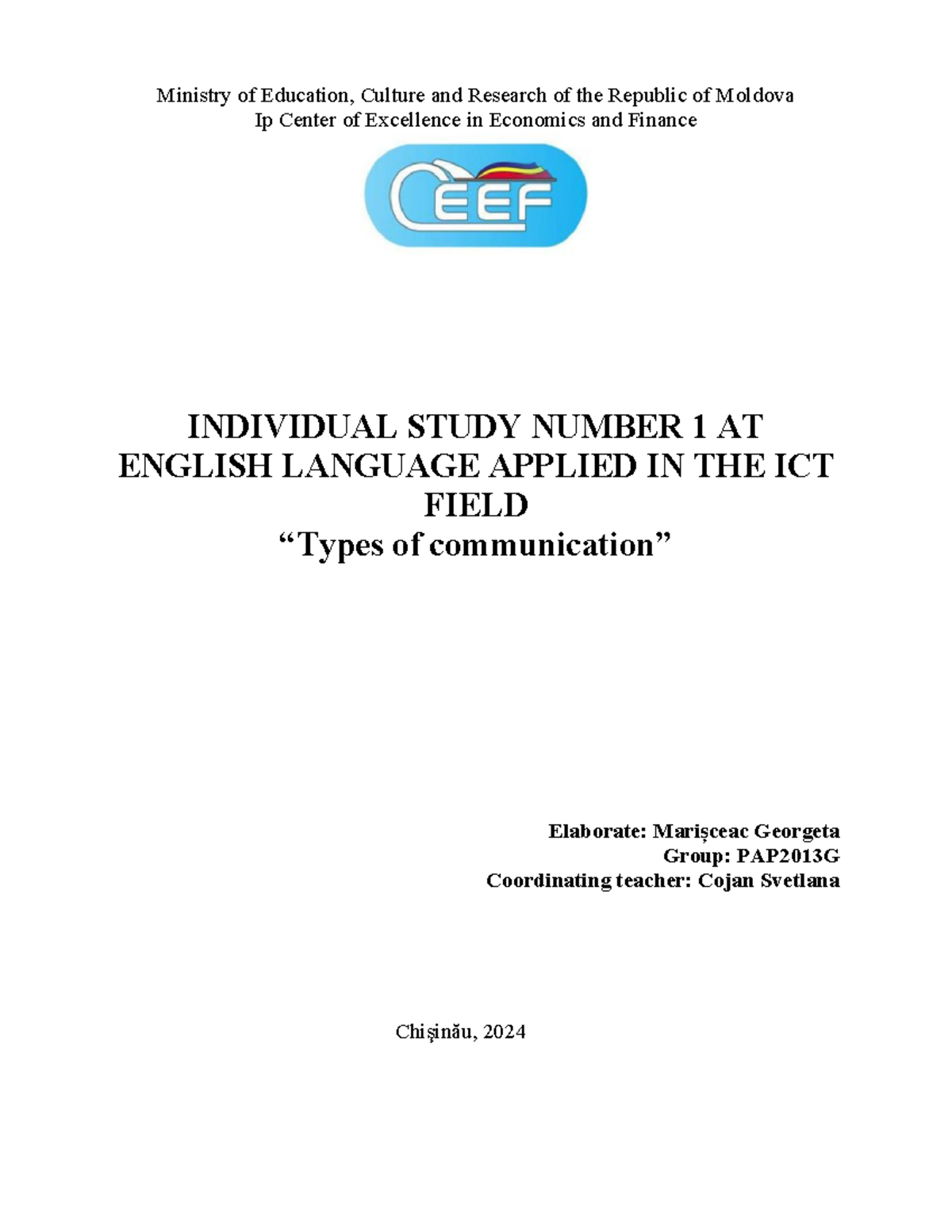 Studiu Individual nr1 eng - Medicina Clinico - Ministry of Education ...