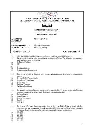 20 ANIG2623 - Main year-end - 1 UNIVERSITY OF THE FREE STATE ...
