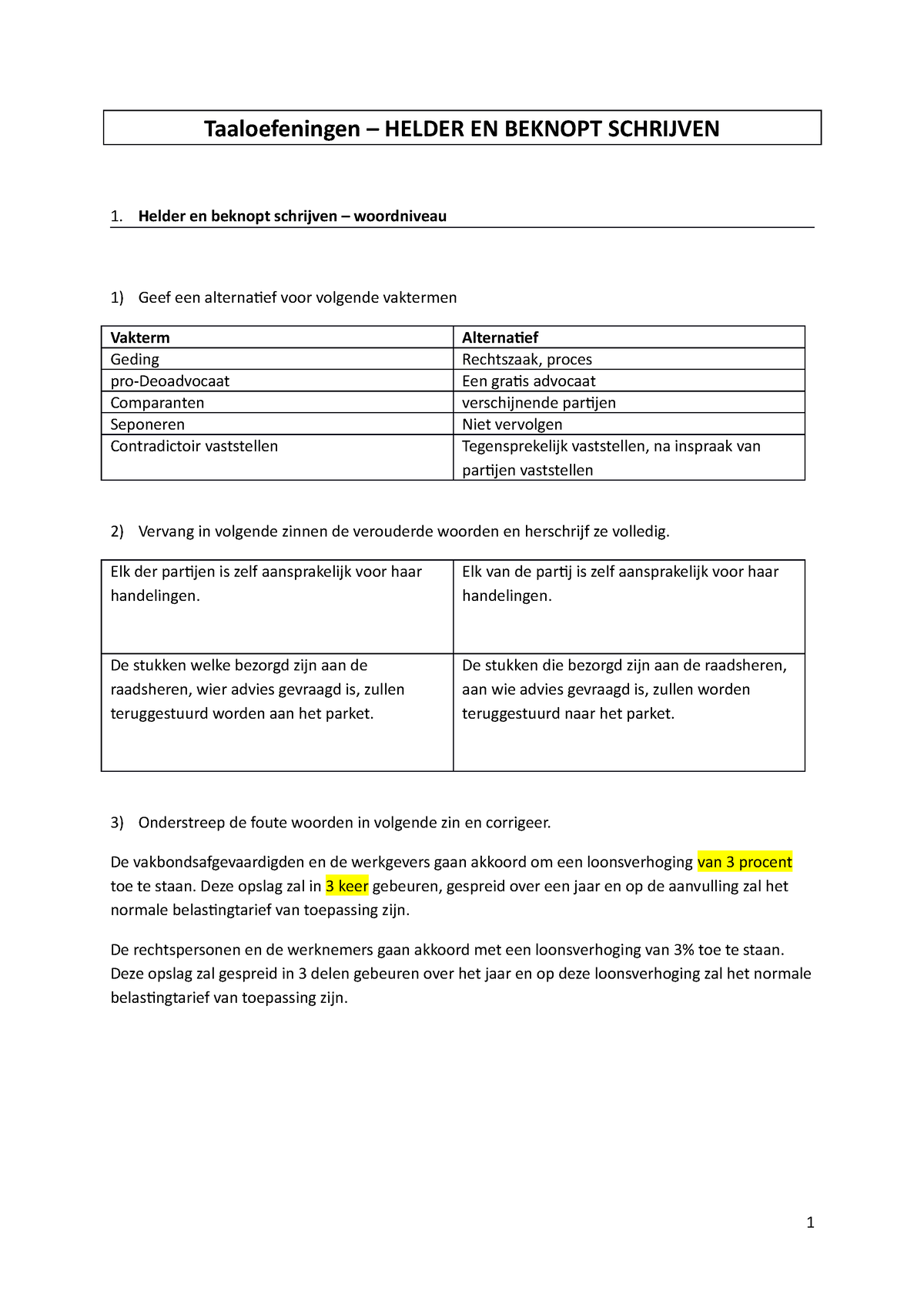 Oefeningen Helder En Beknopt Schrijven - STUD - Taaloefeningen – HELDER ...