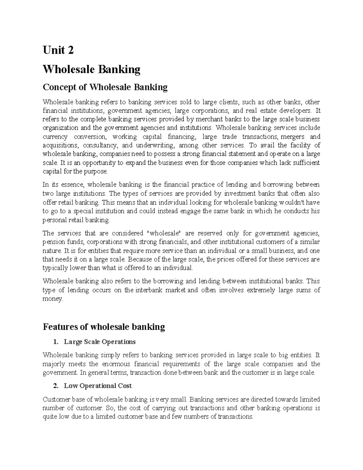 unit-2-wholesale-banking-unit-2-wholesale-banking-concept-of