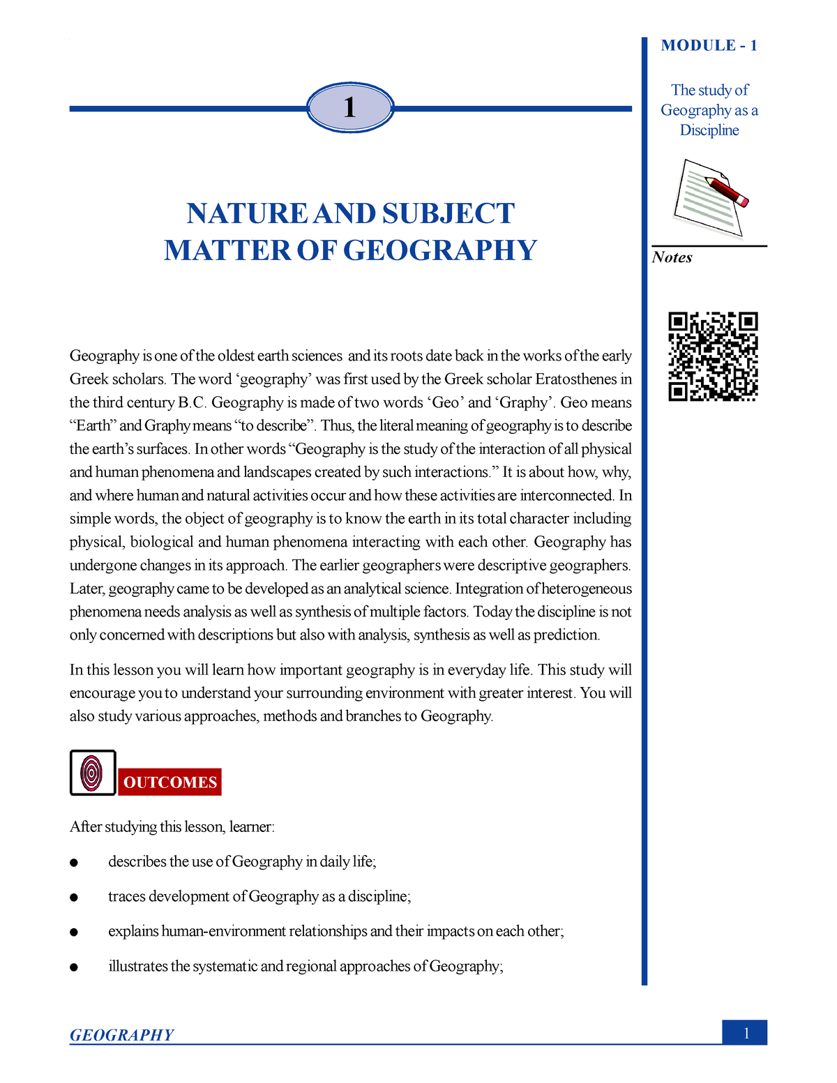 Ch-1 Geography - Hello - Nature And Subject Matter Of Geography 1 ...