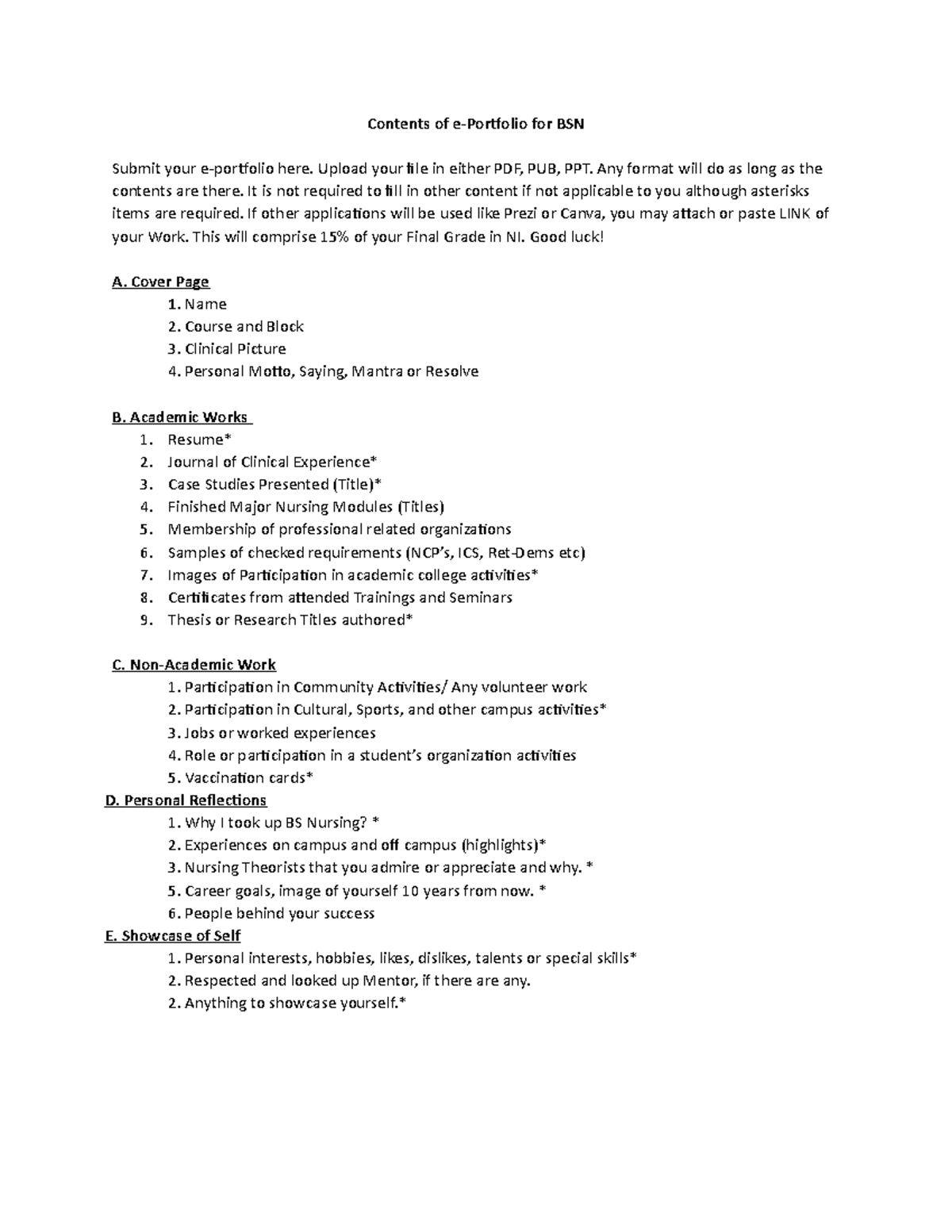 Contents ofsafasfasf fasfasf asf af asf fas aa f e Portfolio - Contents ...