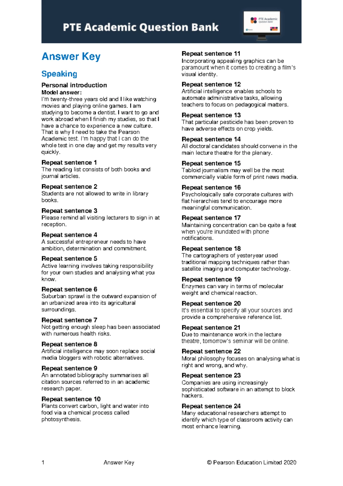 Worksheet - Summarize written text - 1 The Official Guide to PTE ...